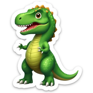 Dinosaur wearing a t rex shirt sticker