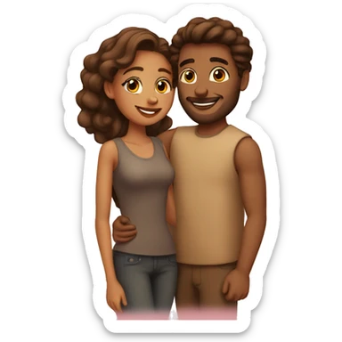 loving couple sticker