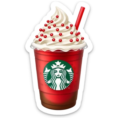 Iced Christmas Starbucks coffee sticker