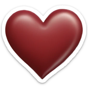 burgundy red heart sticker