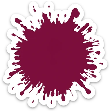 maroon splatter sticker