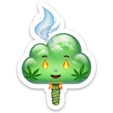 weed smoke joint sticker
