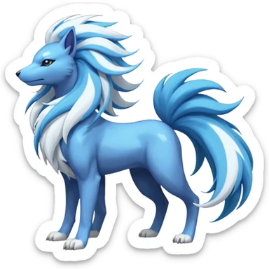 Manectric-Electrike-Furfrou-Suicune-Fakemon-fusion, full body sticker