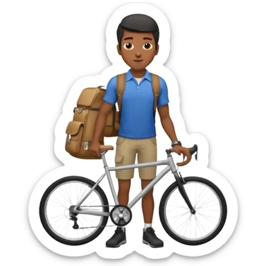 Urban Bike Courier black man  sticker
