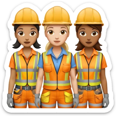 👯‍♀️ but the women are dressed as construction workers  sticker