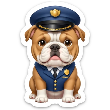 bulldog ingles postman sticker