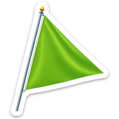 Lime Green triangle flag sticker