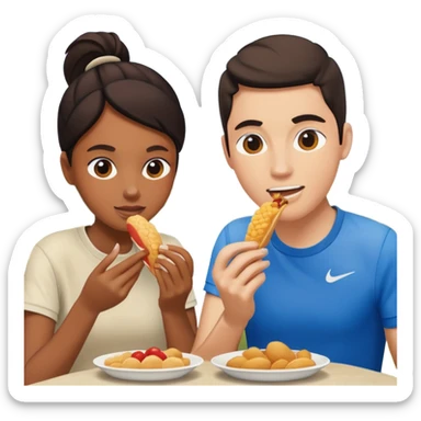 i want two person nicke eatche athore sticker