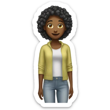 girl in a house sticker