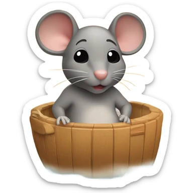 mouse in a sauna  sticker