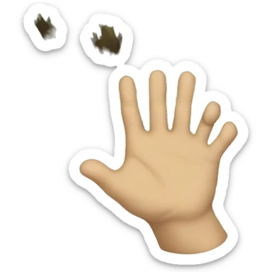 Hand punching oak tree sticker