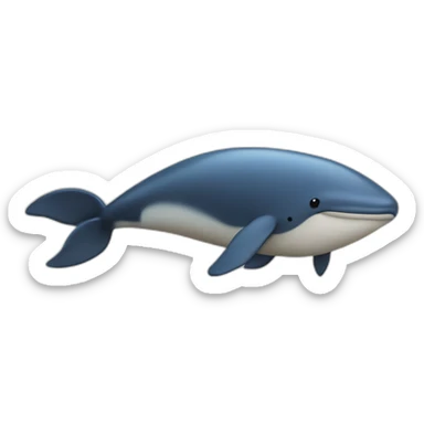 Une baleine sur un tas de sel sticker