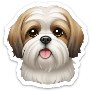 perro shih tzu; imagen de pensar sticker