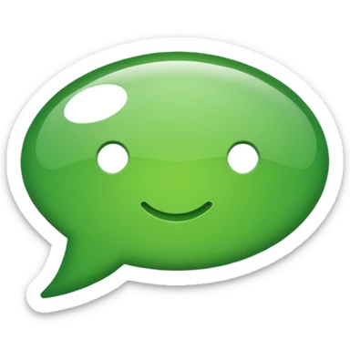green speech bubble emoji containing checkmark emoji sticker