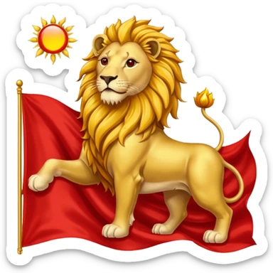 The Lion and Sun Flag of Iran sticker
