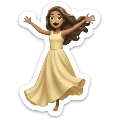 Girl falling  sticker