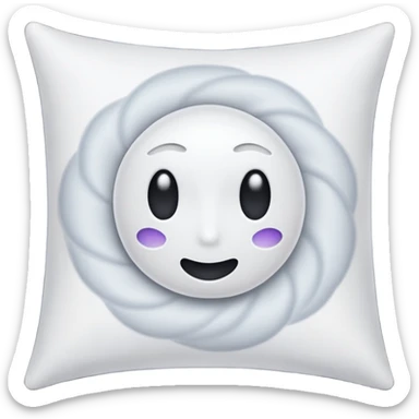 a pillow with dark aura coming out of it  sticker