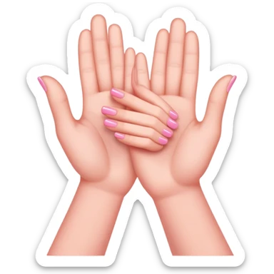 a pinky promise. two hands horizontal with the pinkies clearly intertwined to clearly show that a pinky promise is being made sticker