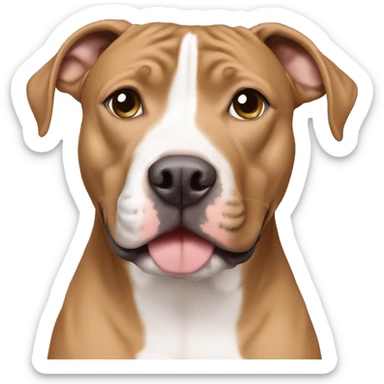 Light brown pit bull with blue eyes sticker