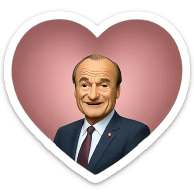 jacques-chirac heart sticker