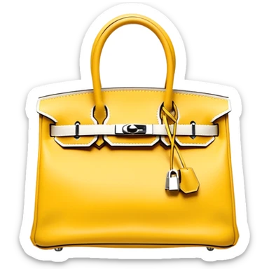light yellow hermes birkin bag sticker