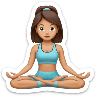 Hispanic lady doing yoga sticker