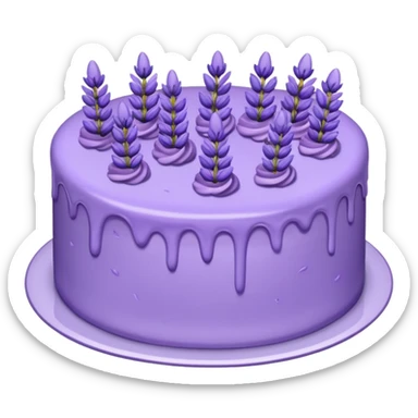 Lavender cake with lavender flowers  sticker