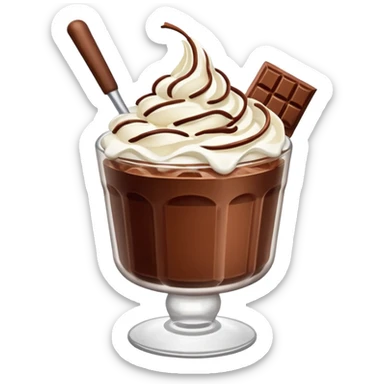 Ice Cacao with whipping cream  sticker