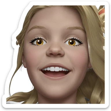 blonde girl portrait smiling sticker
