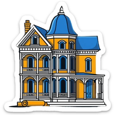 Victorian house under construction sticker