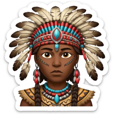African warrior sticker
