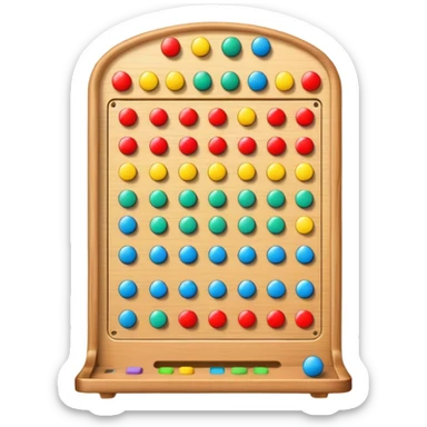 plinko board with score zones at the bottom sticker
