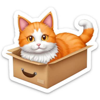 Cat in a shoebox  sticker