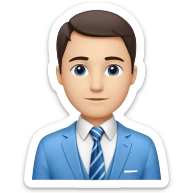 un recruteur à son bureau (l'image est tourné de 3/4) je veux une image qui soit de 3/4
 sticker