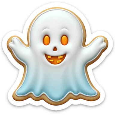 halloween ghost cookie sticker