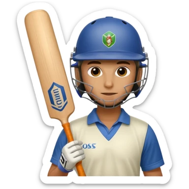 cricket batsman sticker