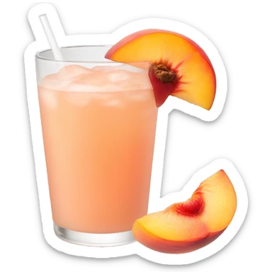 Peach drink sticker