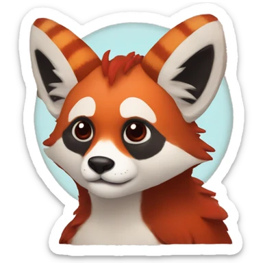 Sea wolf mixed with flannel moth, blackbuck horns and red panda sticker