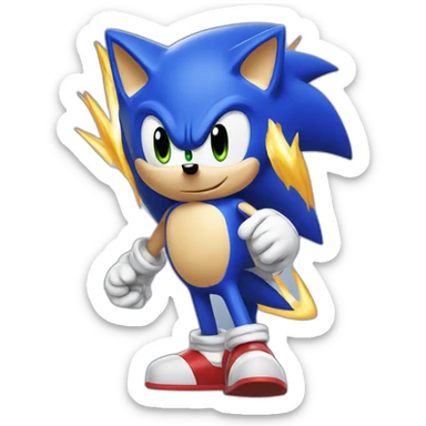 Sonic uwu sticker