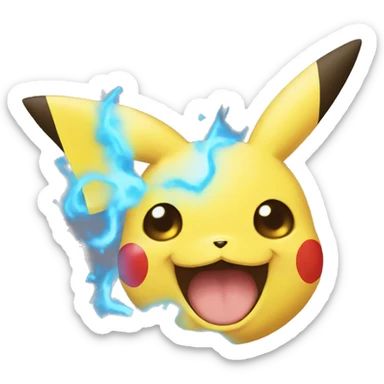 pikachu face laugh sticker