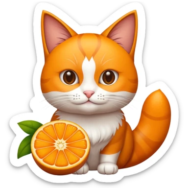 Crie emojis de gato fêmea laranja sticker