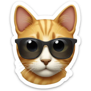 Cat with sunglasses sticker