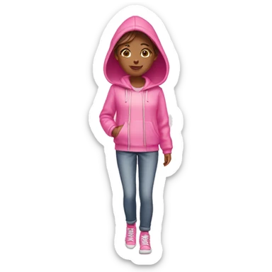 pink clothes girl sticker