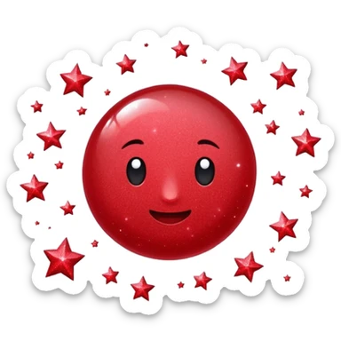 red glitter fix sticker