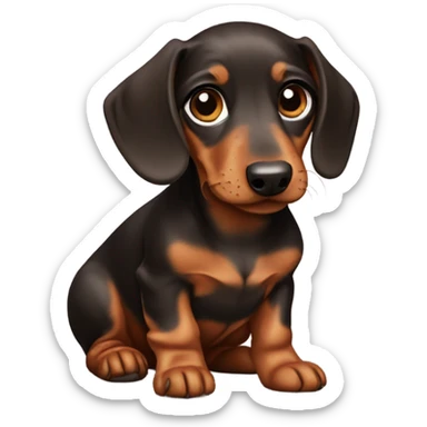 dachshund teckel puppy sticker