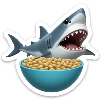 Shark Consuming Bean sticker