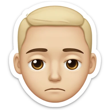 Cara con ojeras y cansada sticker