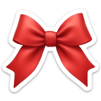 red cheer bow sticker