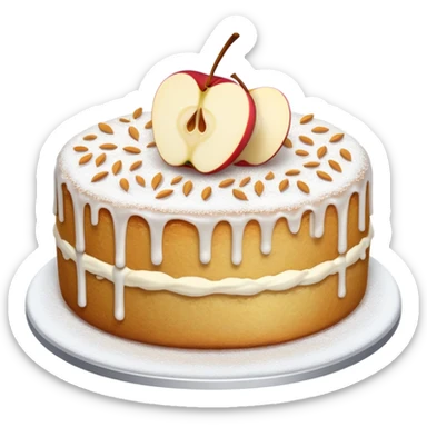 Vanilla apple cake dessert luxury  sticker