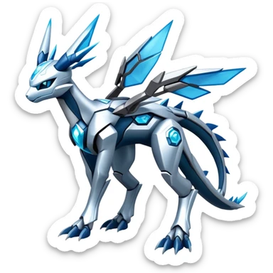 Cyborg-Kyurem-Glaceon-dialga-hybrid, full body sticker